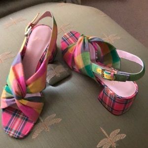 Colorful J Crew sandals